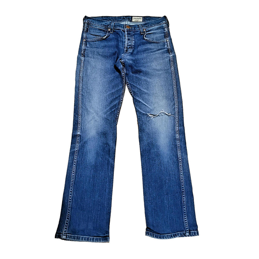 Wrangler Jeans Women W34 L34 Blue Boot Cut Crank Denim J2